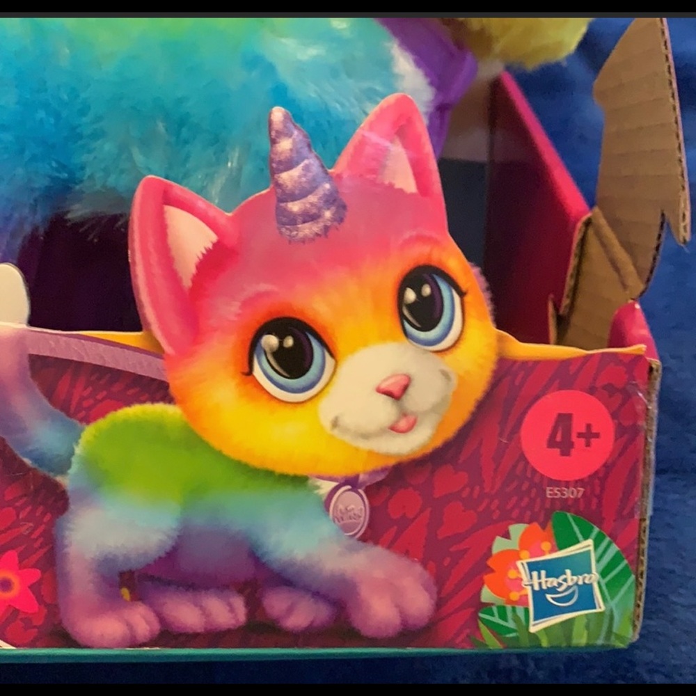 CT.13.10 NEW Fur Real Walkalots Big Wags Unicorn Cat Toy Interactive Pet